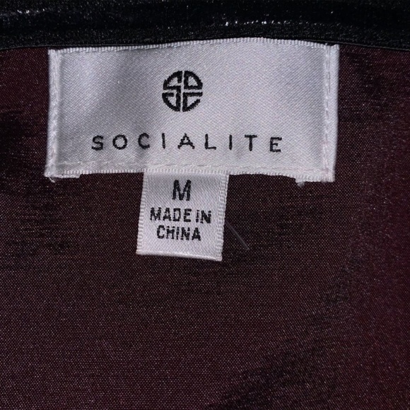 Socialite Burgundy Strapless Puff Mini Dress| Size M - Picture 9 of 9